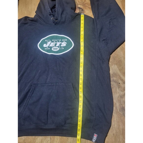 NFL Football Team Apparel Green New York Jets Logo Hoodie  L Cotton Pullover @i2 - Picture 4 of 9